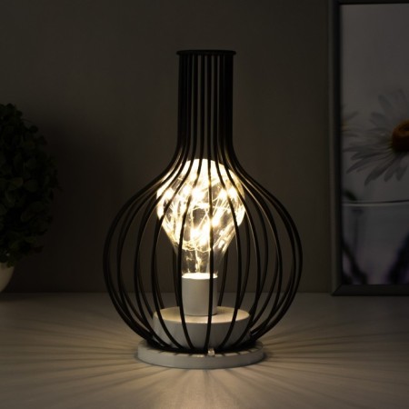 Night -core jug loft LED from batteries 3AAA Black 12x12x19 cm Risalux-2