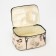 Cosmetic bag with a zipper, with a mirror, beige color