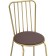 Chair on the metal frame Avalon Metal/velor, gold/cocoa 39x48x86 cm