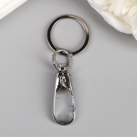 Metal keychain "Carabine rounded" 7x1.8 cm