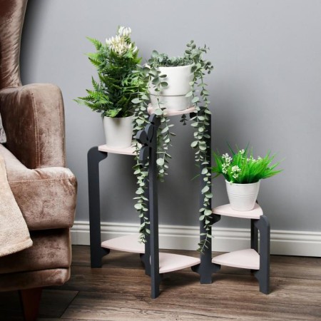 Standing Column for Flower Flower Flora 49x54x40 cm, gray-pink-4