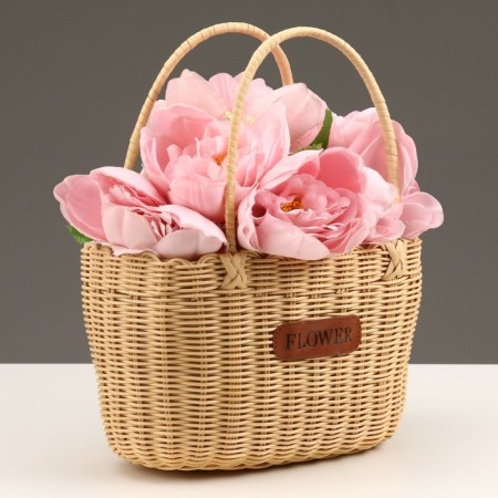 Wicker basket, 23 x 15 x 14.5/27.5 cm, rattan-1
