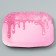 Plate plate disposable square "festive", pink, 16.5x16.5 cm