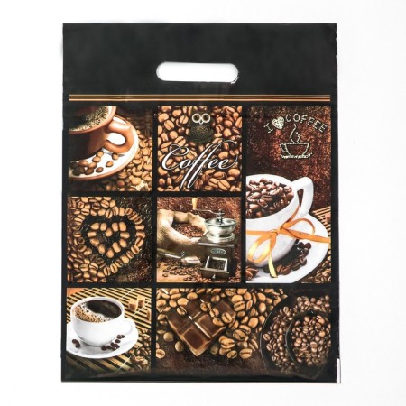 Coffee package, polyethylene with a cut pen, 60 μm 31x40 cm-1