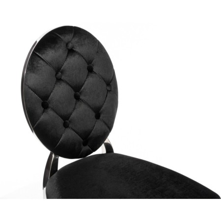 Stool on a metal frame ODDA Metal/velor, chrome/black 50.5x65x91 cm-2
