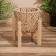 A set of wicker pots, 3 pcs 29x29x22 cm, col. Light beige