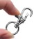 Metal carbine, 40 × 18 mm / 12 × 2.3 mm, 10 pcs, silver color