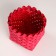 Kashpo wicker, d14khn11.5cm, red