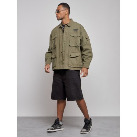 Jeaning jacket men's, size 50, khaki color-1