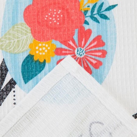 Set of towels kitchen shade "Easter bunnies" 35x60cm-4 pcs, 100% cotton, waffle 160 g/m2-7