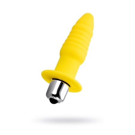 Lancy anal vibration tribe, 7 vibration modes, silicone, yellow color, 11 cm