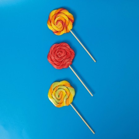 Lolling Caramel on the stick Dendy Candy "Twist Flower", 30 g-1