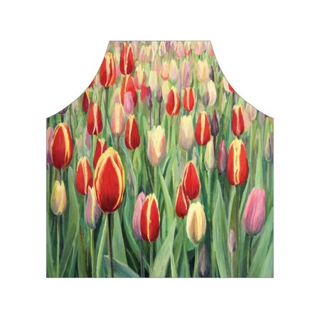 Apron kitchen with a photo print "Tulip paradise", adjustable, size OS-2