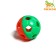 Rubber toy "soccer ball" with a bell, 6 cm, orange/green