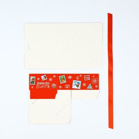 Folding New Year's Box “Winter Post”, 12 x 8 x 4.5 cm, New Year-6
