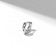 Piercing in the ear (Helix) "Knot", D = 8 mm, silver color