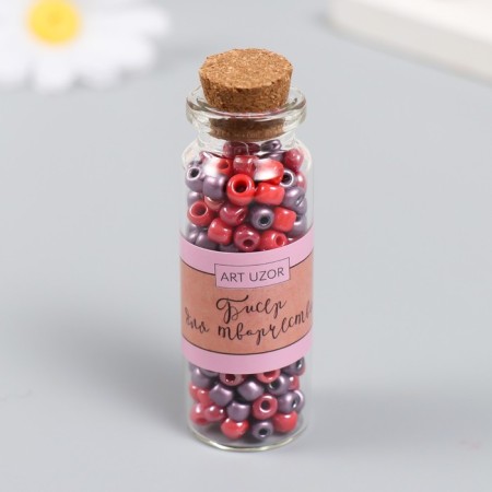Bead 6/0 in the bottle "Ripe berries" 20 g ceramic shine 6x2x2 cm