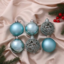 Set of balls plastic D-6 cm, 6 pcs 
