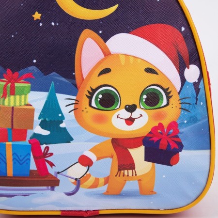 New Year's children's backpack "A cat with gifts", for the New Year-4