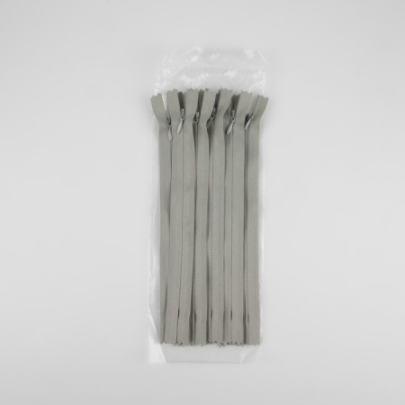 Lightning secret, No. 3, non-income, automatic lock, cotton, 20 cm, light gray color-2