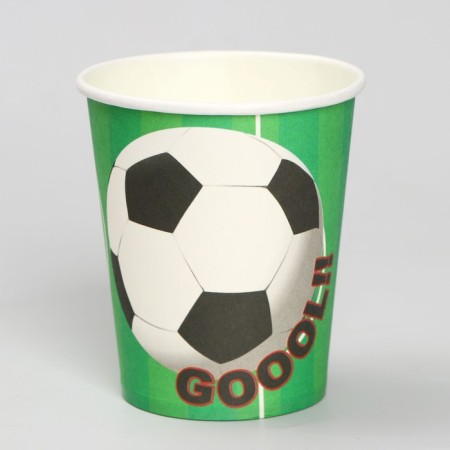 A glass of paper "goal", set, 6 pcs