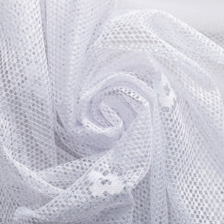 Tulle to the kitchen without curtain tape, 210x165 cm, white color, 100% polyester-3