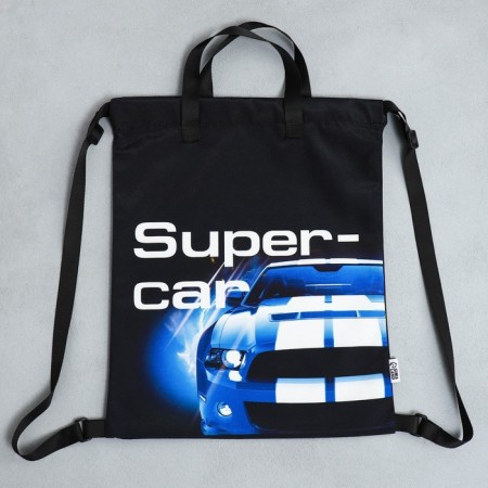 Мешок для обуви Super Car два вида ручек, 30 х 40 см-1
