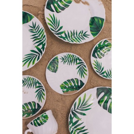 Service table "Fern sheet", 37 items, glass ceramics-9