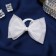Hair elastic band Bant "Schoolgirl" Classic Bead Kant, 10.5x7 cm, white