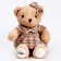 Soft toy "Bear" with a bow and heart, 39 cm, beige color