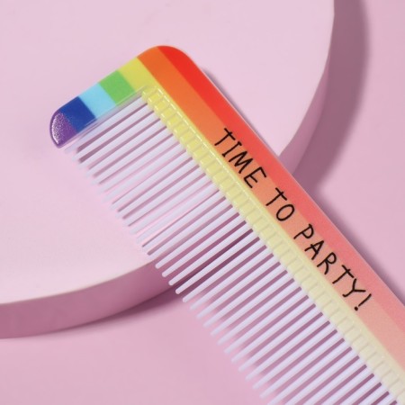 Comb “unicorn Pati”, with a pen, curly, 14.7 × 3.7, multi -colored-2