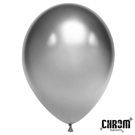 Latex ball 10 ", chrome, set of 50 pcs.