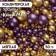 Confectionery Sprinking with glitter "Brill": gold, purple, 50 g