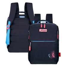 Youth backpack 39 x 26 x 10 cm, ergonomic back, Across G6, black/pink G-6-6