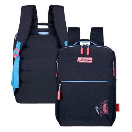 Youth backpack 39 x 26 x 10 cm, ergonomic back, Across G6, black/pink G-6-6