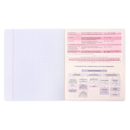 Subject notebook, 36 sheets, cage, chemistry, Erichkrause "Timeline", coated cardboard, Bloc Offset 100%, information block-4