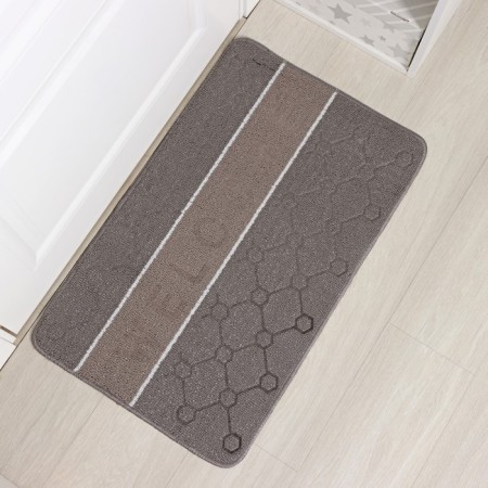 Welcome moisture rug “Welcome. Molecule ", 48 × 78 cm, gray color-4