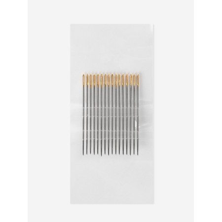 Sewing needles with a gold ear, d = 0.8 mm, 3.9 cm, set 16 pcs.-1