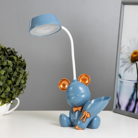 Table lamp with a "bear" LED 2W 3000K USB battery blue 15x14x30 cm