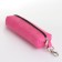 Key of zipper, length 16 cm, ring, carbine, pink color