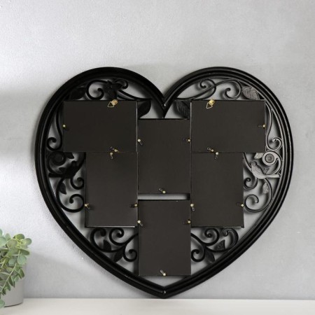 Photo frame plastic in 6 photos 10x15 cm "Openland heart" Black 56x51 cm-2
