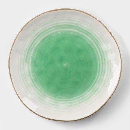 Porcelain shade "Cosmos", d = 19 cm, green color