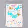 Topper "Happy Birthday" with butterflies, Blue color