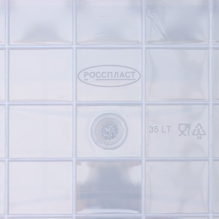 Storage container with a lid Ricco, 35 l, 50 × 31 × 28 cm, on wheels, color transparent-10