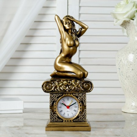 Table hours "Erato", color gold, 26x11.5x7.5 cm