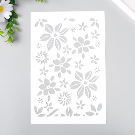 Stencil "flowers" 24x16 cm