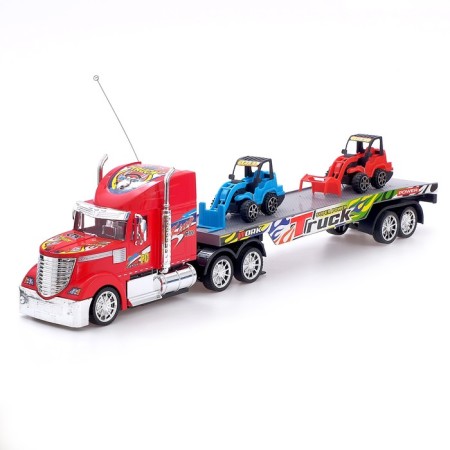 Avtobos radio -controlled truck, with tractors, works from batteries, mix-7
