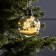 Fir -tree ball "White petals", batteries, 5 LED, glow warm white