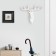 Nast-Hall decor "Deer" 16.5 x 16 cm, white