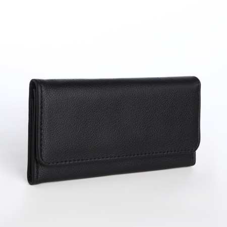 Women's wallet on a magnet, black color
